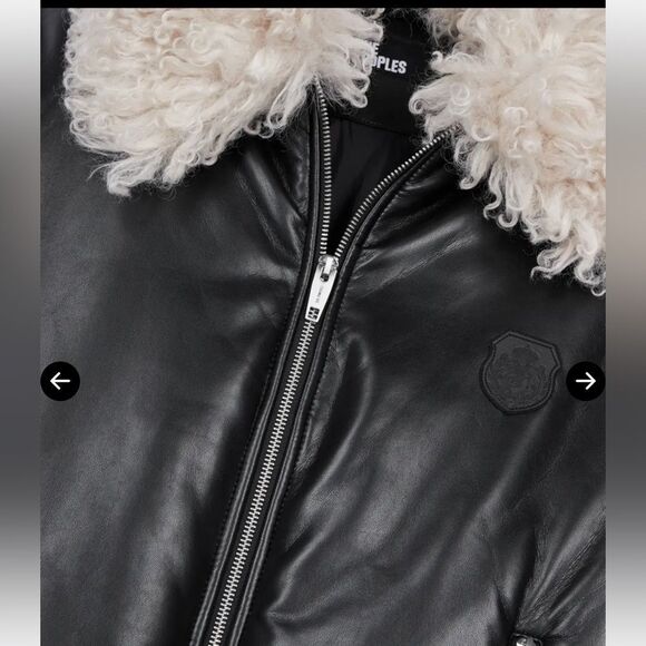 $715 THE KOOPLES Faux Leather Puffer Jacket NWT LARGE - Picture 5 of 13